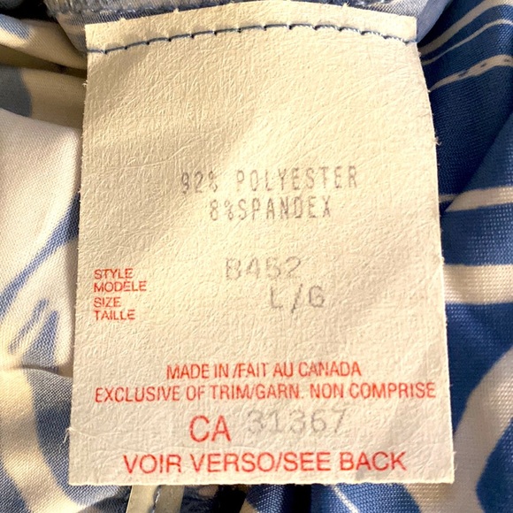 Y2K  Lori M Collection mermaid style dress. Bright blue w/ white floral design. - Picture 11 of 11